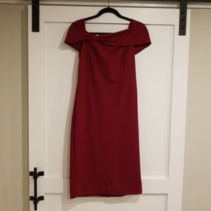 ECI New York Red Off-Shoulder Dress